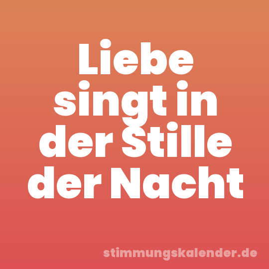 Liebe singt in der Stille der Nacht