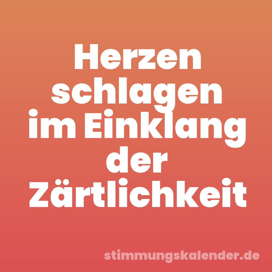 Herzen schlagen im Einklang der Zärtlichkeit