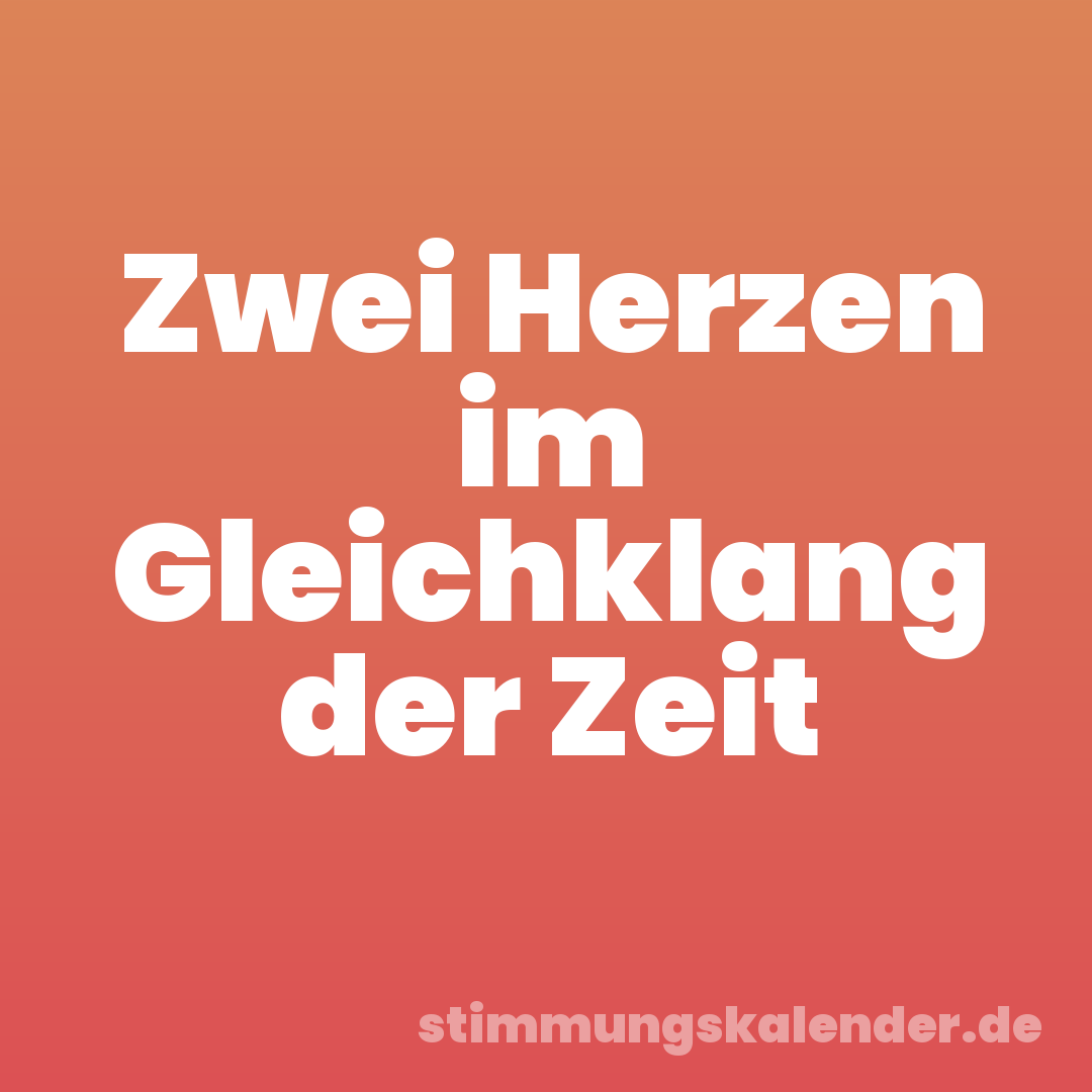 Zwei Herzen im Gleichklang der Zeit