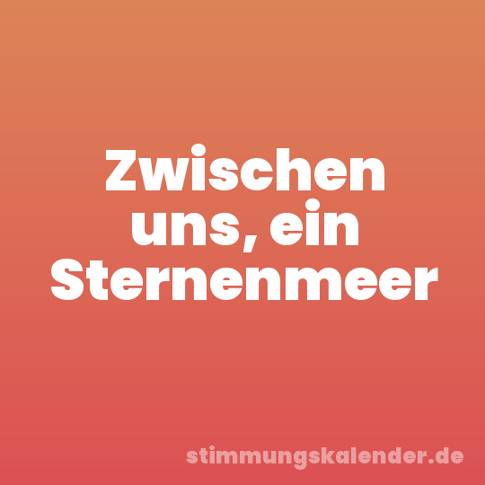 Zwischen uns, ein Sternenmeer