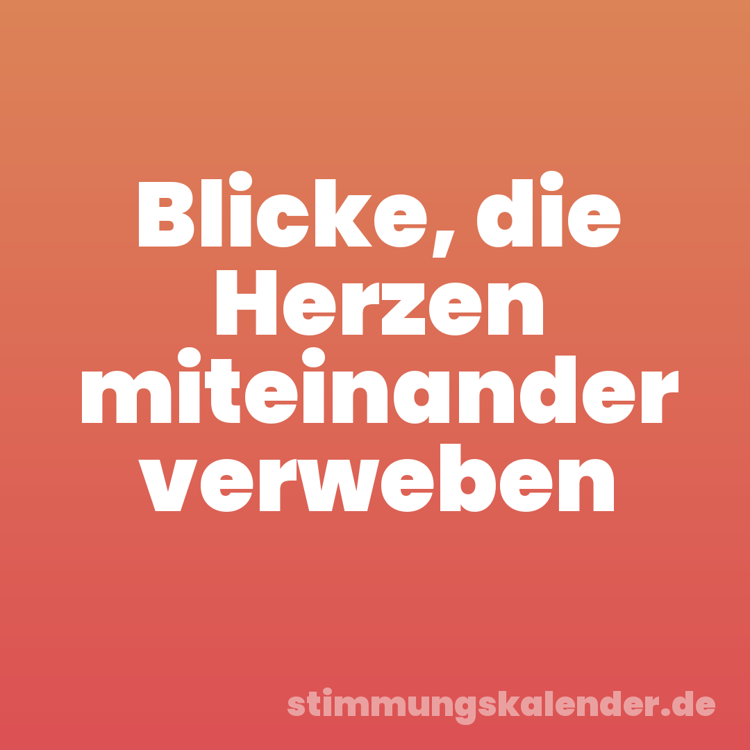 Blicke, die Herzen miteinander verweben