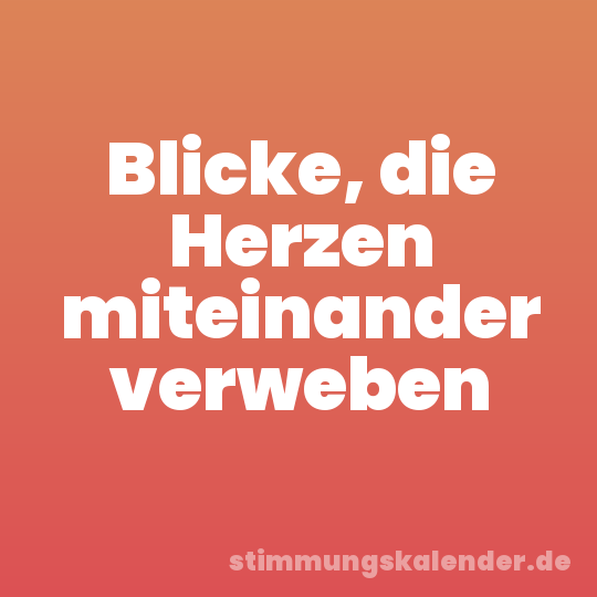 Blicke, die Herzen miteinander verweben