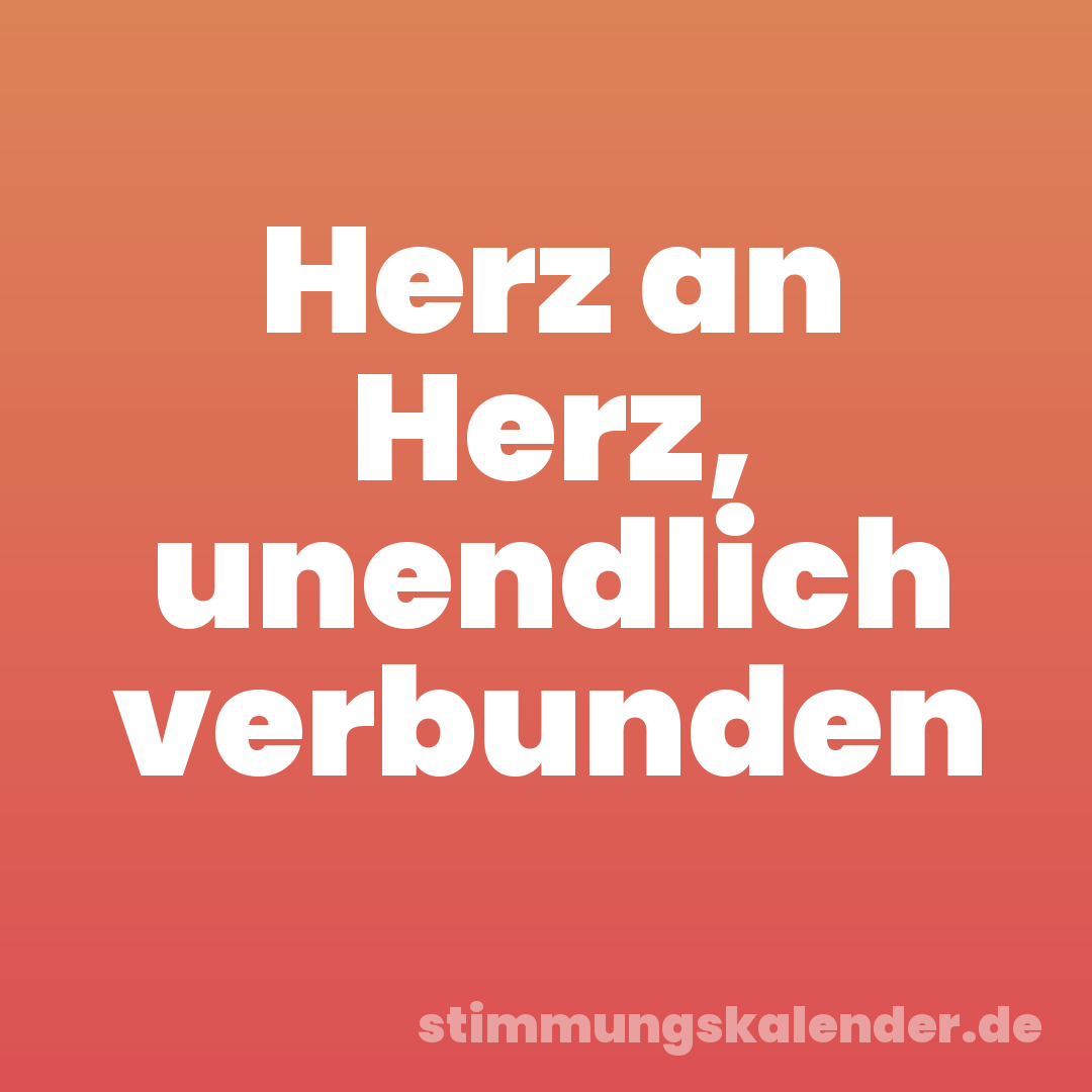 Herz an Herz, unendlich verbunden