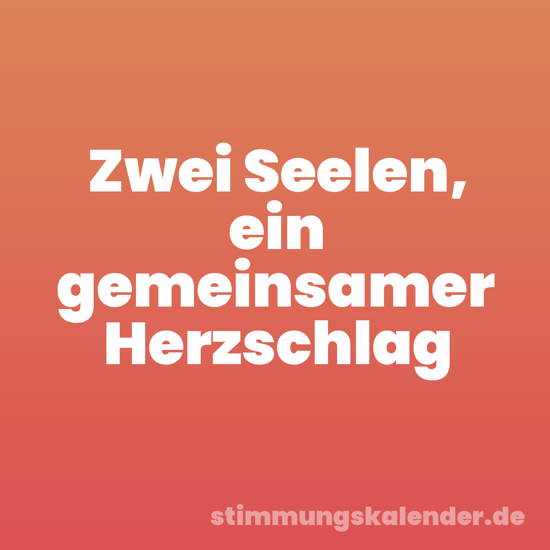 Zwei Seelen, ein gemeinsamer Herzschlag