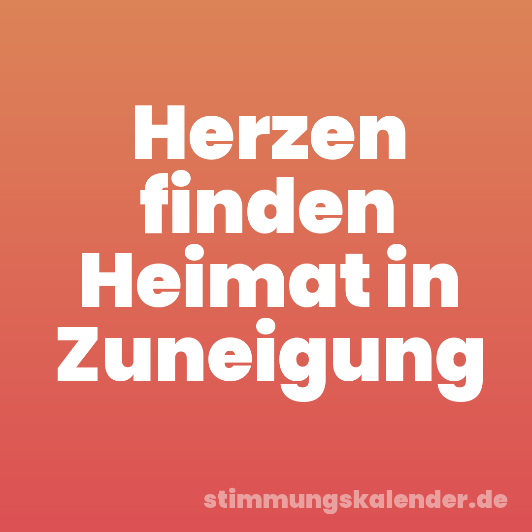 Herzen finden Heimat in Zuneigung