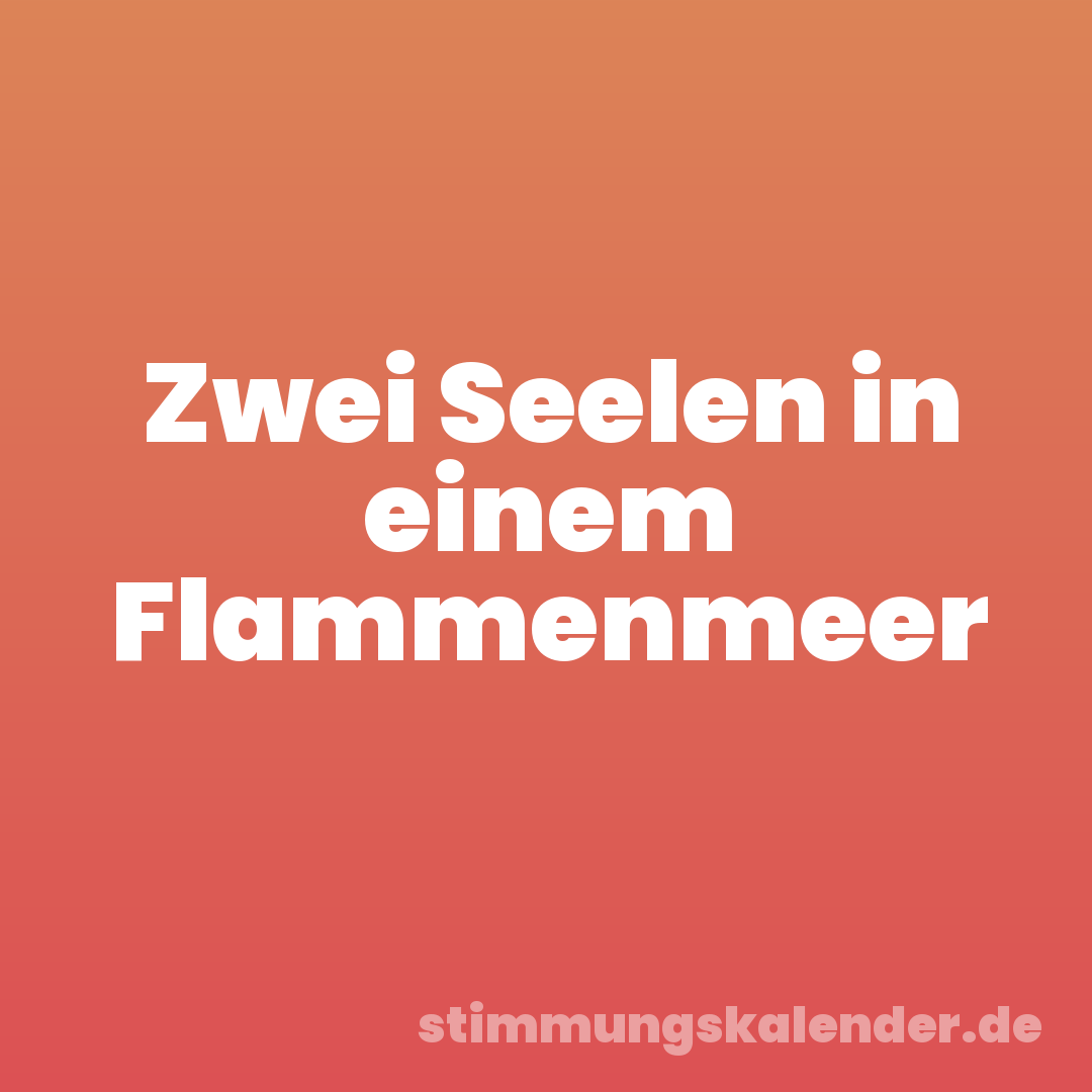 Zwei Seelen in einem Flammenmeer