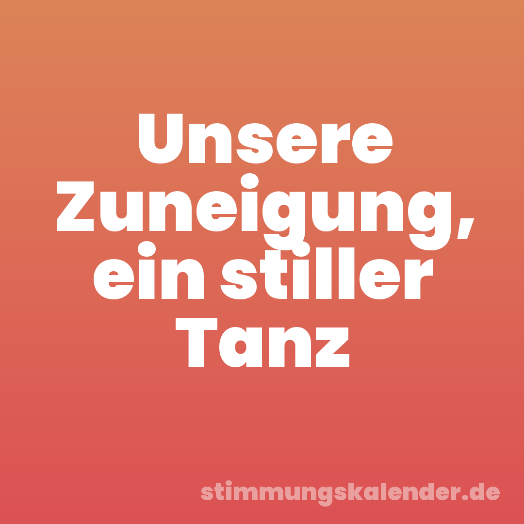 Unsere Zuneigung, ein stiller Tanz