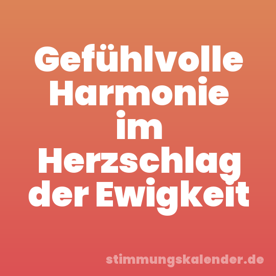Gefühlvolle Harmonie im Herzschlag der Ewigkeit