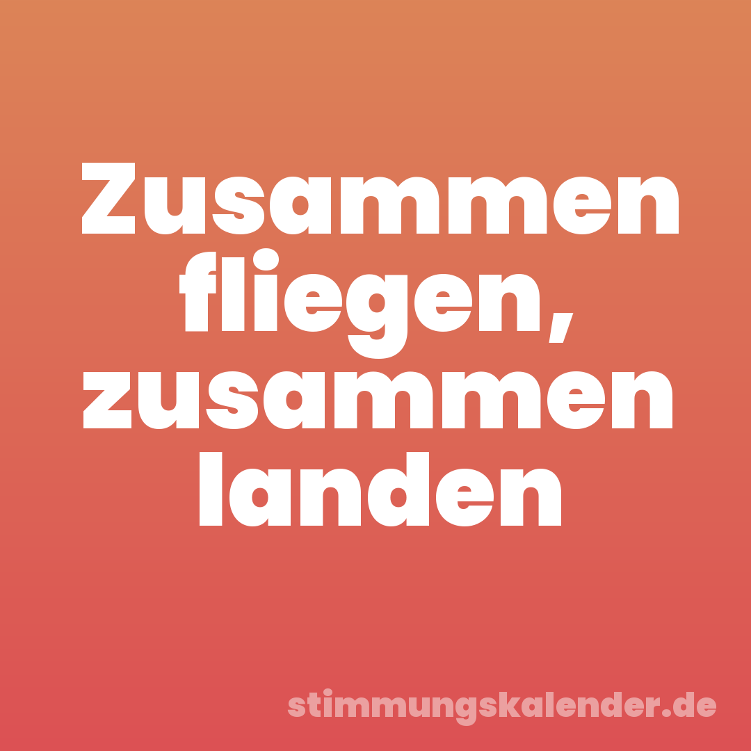 Zusammen fliegen, zusammen landen