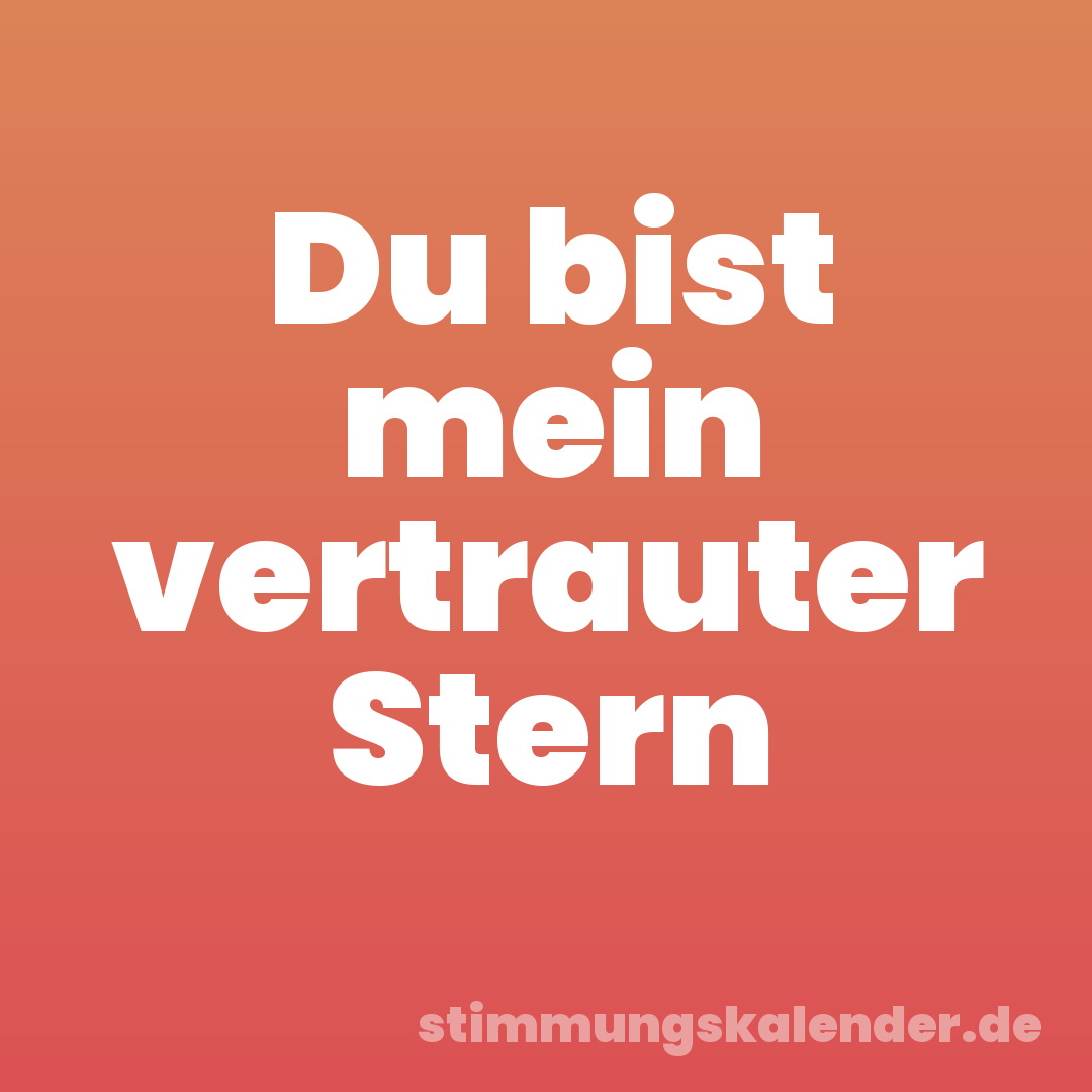 Du bist mein vertrauter Stern