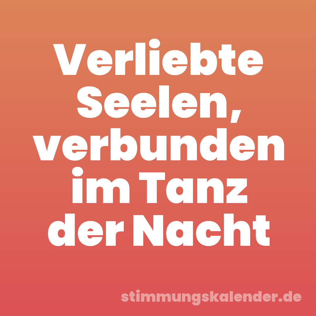 Verliebte Seelen, verbunden im Tanz der Nacht