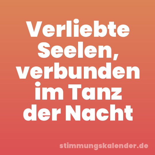 Verliebte Seelen, verbunden im Tanz der Nacht