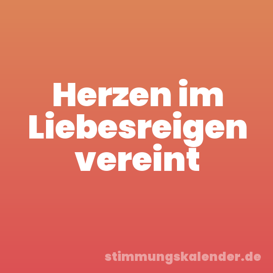 Herzen im Liebesreigen vereint
