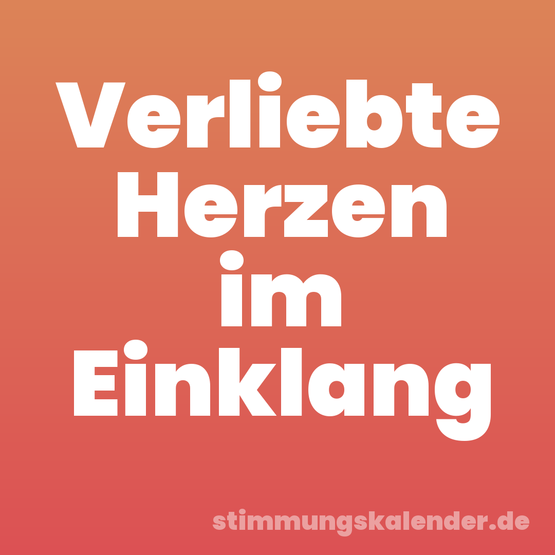 Verliebte Herzen im Einklang