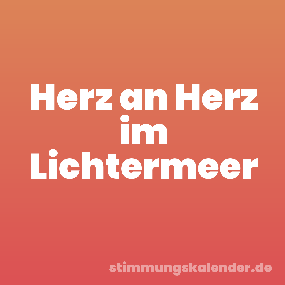 Herz an Herz im Lichtermeer