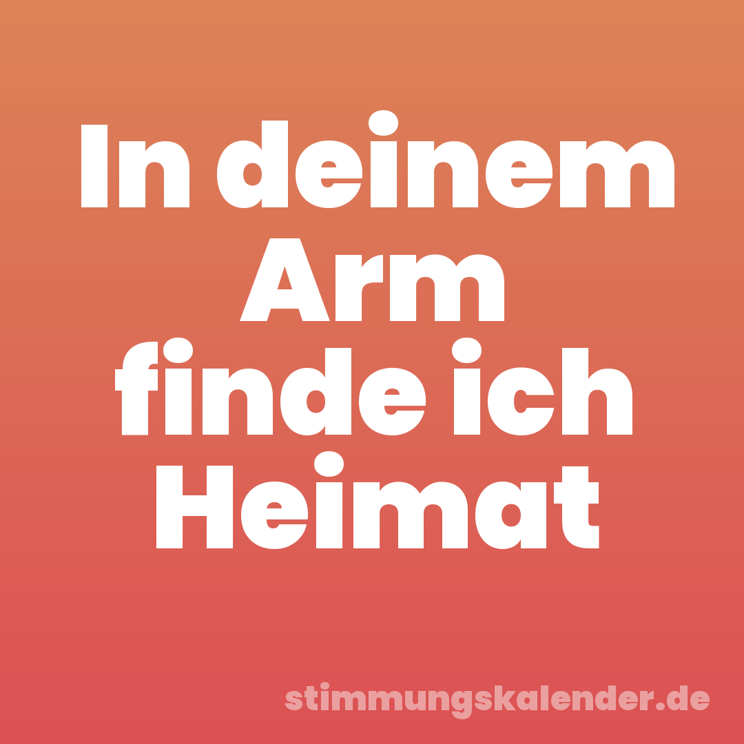 In deinem Arm finde ich Heimat