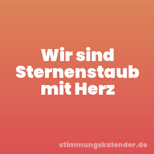 Wir sind Sternenstaub mit Herz