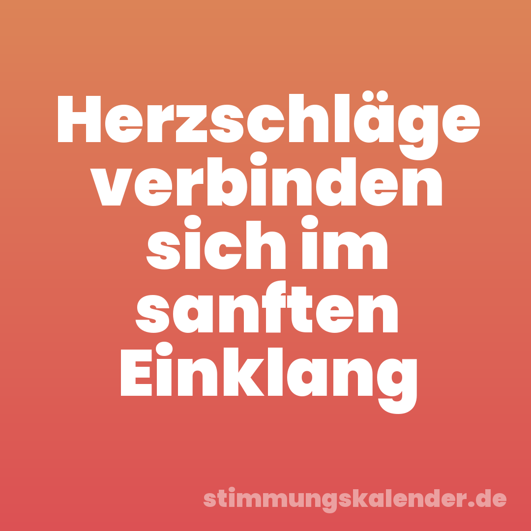 Herzschläge verbinden sich im sanften Einklang