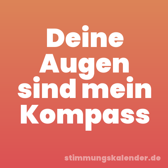 Deine Augen sind mein Kompass