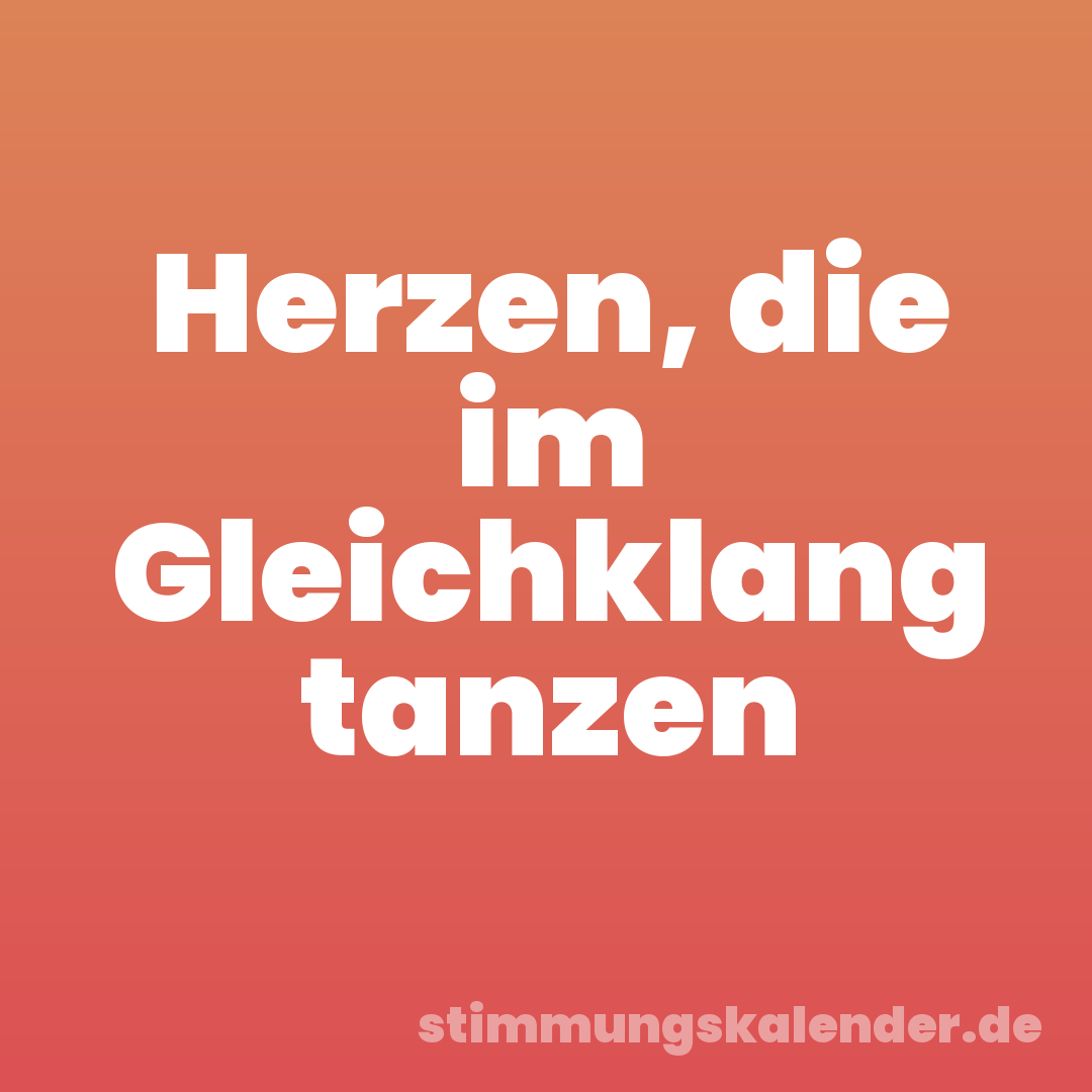 Herzen, die im Gleichklang tanzen