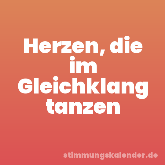 Herzen, die im Gleichklang tanzen