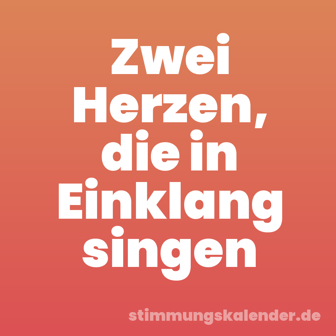 Zwei Herzen, die in Einklang singen