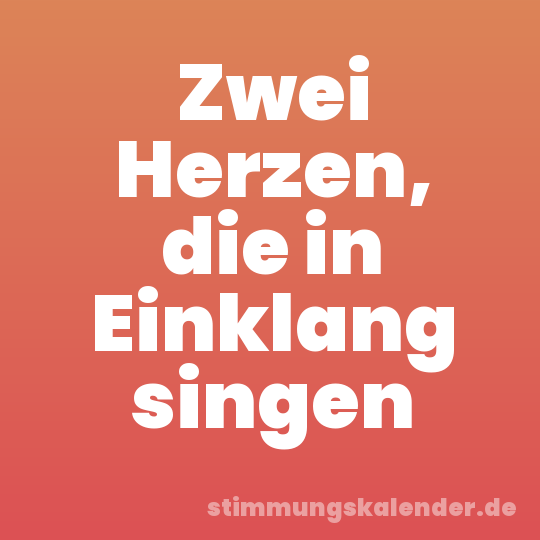 Zwei Herzen, die in Einklang singen