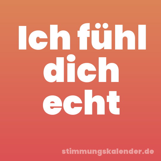 Ich fühl dich echt
