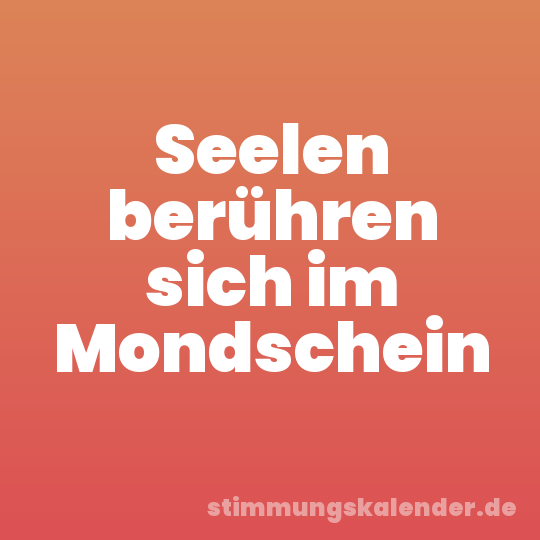 Seelen berühren sich im Mondschein