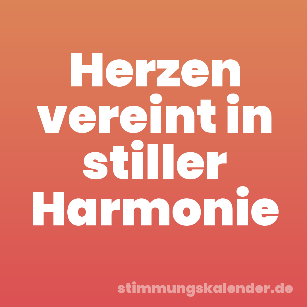 Herzen vereint in stiller Harmonie