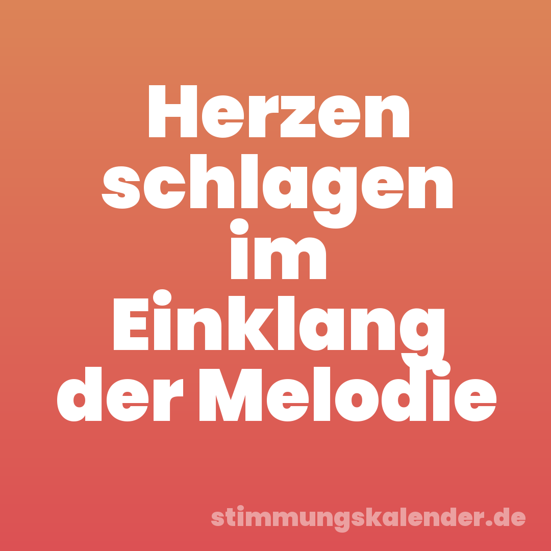 Herzen schlagen im Einklang der Melodie