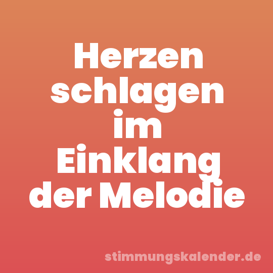 Herzen schlagen im Einklang der Melodie