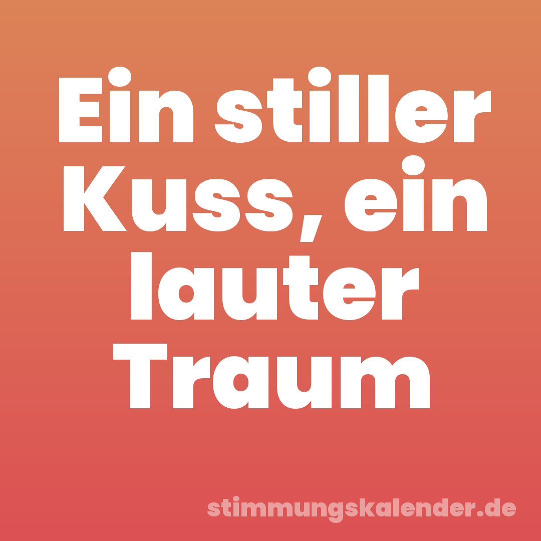 Ein stiller Kuss, ein lauter Traum