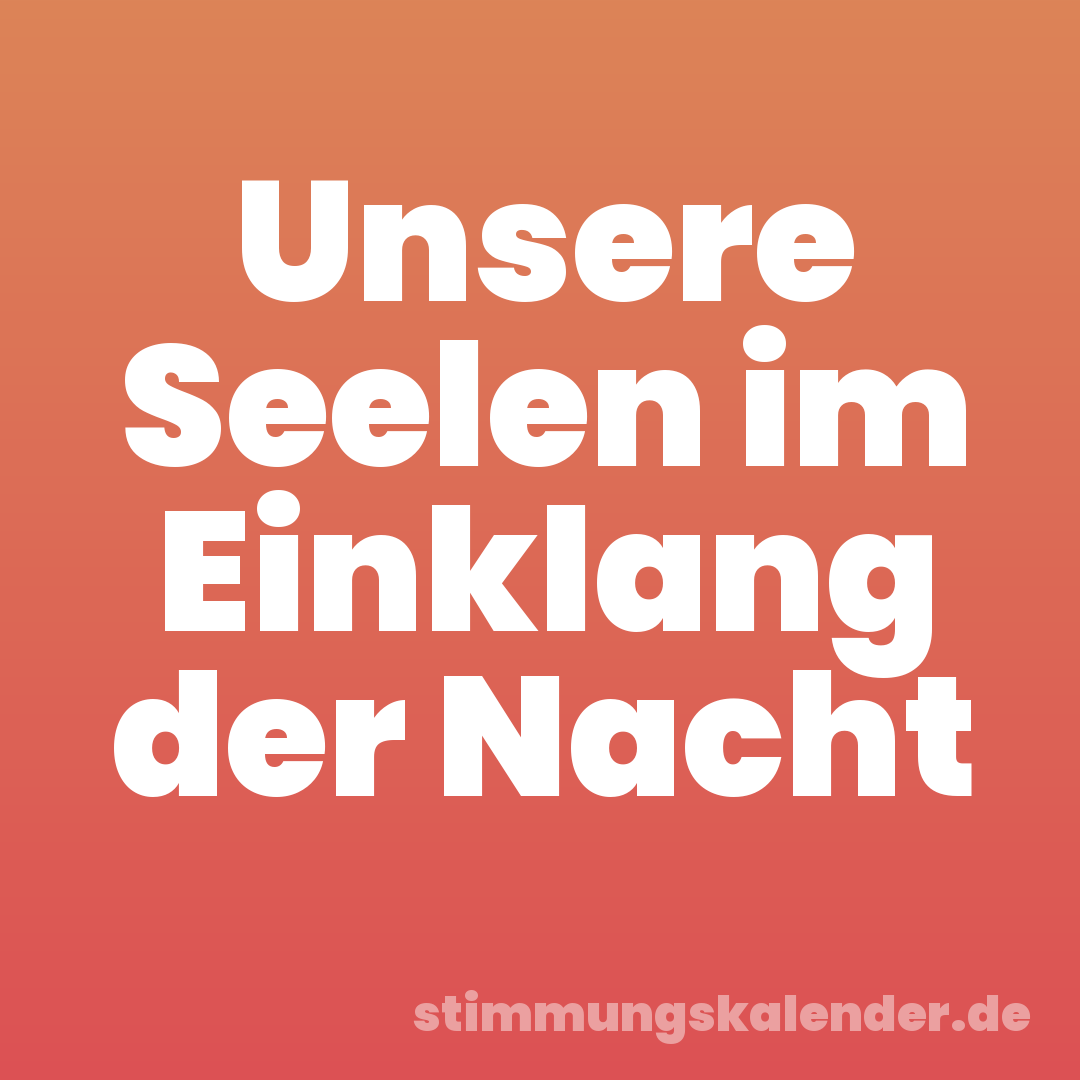 Unsere Seelen im Einklang der Nacht