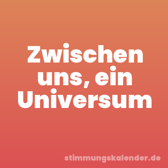 Zwischen uns, ein Universum