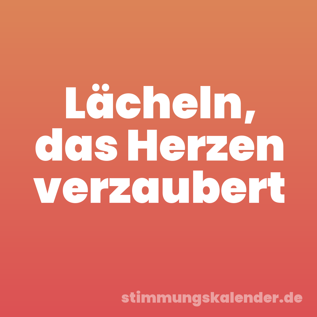 Lächeln, das Herzen verzaubert