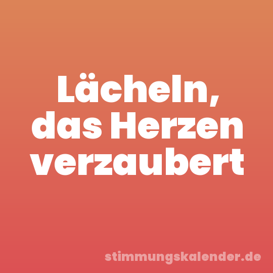 Lächeln, das Herzen verzaubert