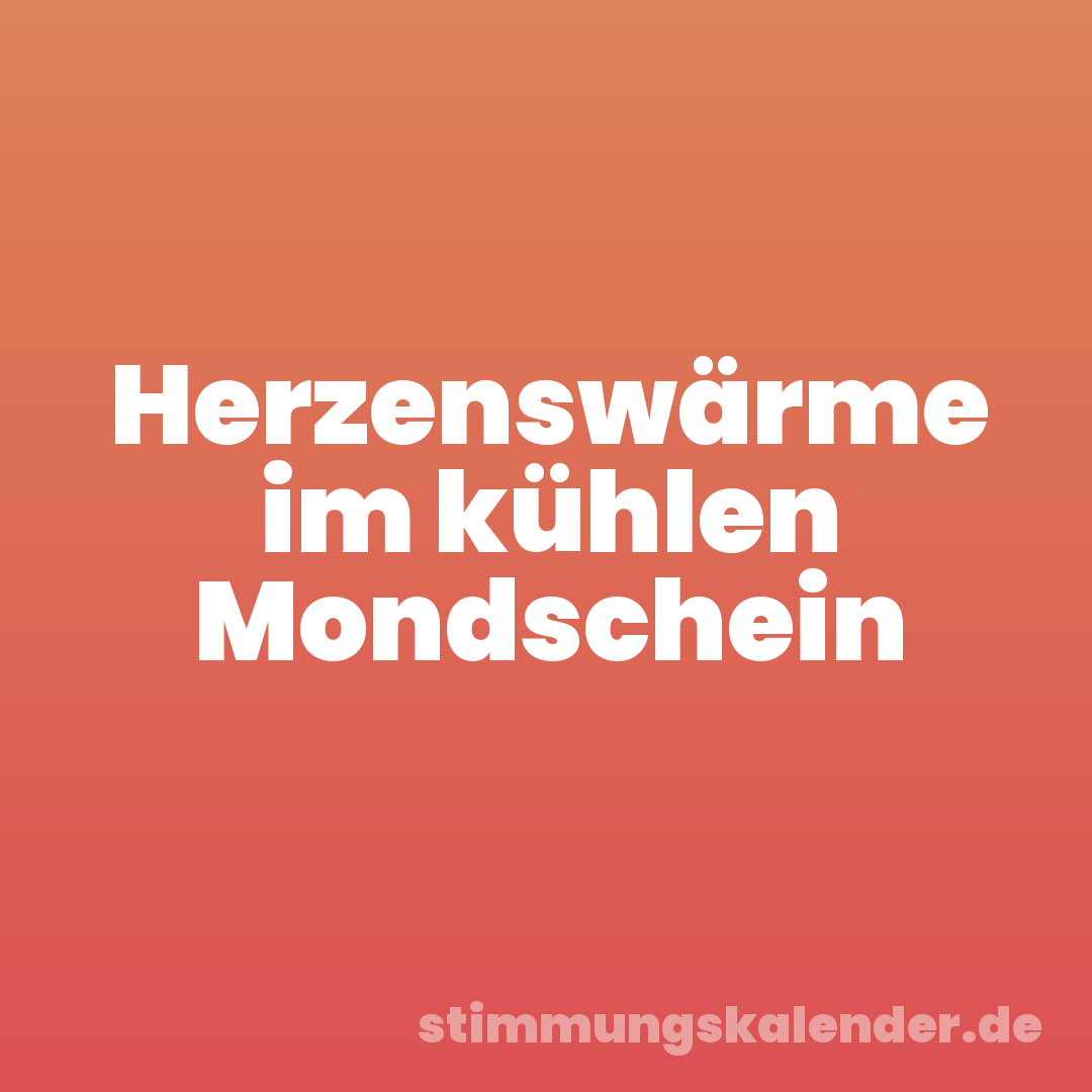 Herzenswärme im kühlen Mondschein