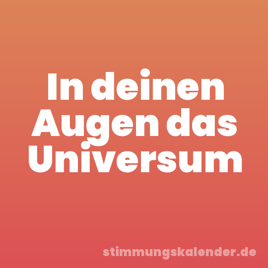 In deinen Augen das Universum