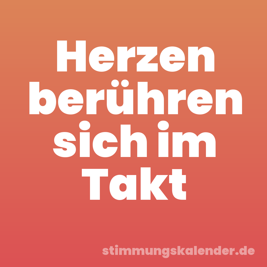 Herzen berühren sich im Takt