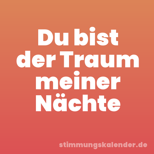 Du bist der Traum meiner Nächte