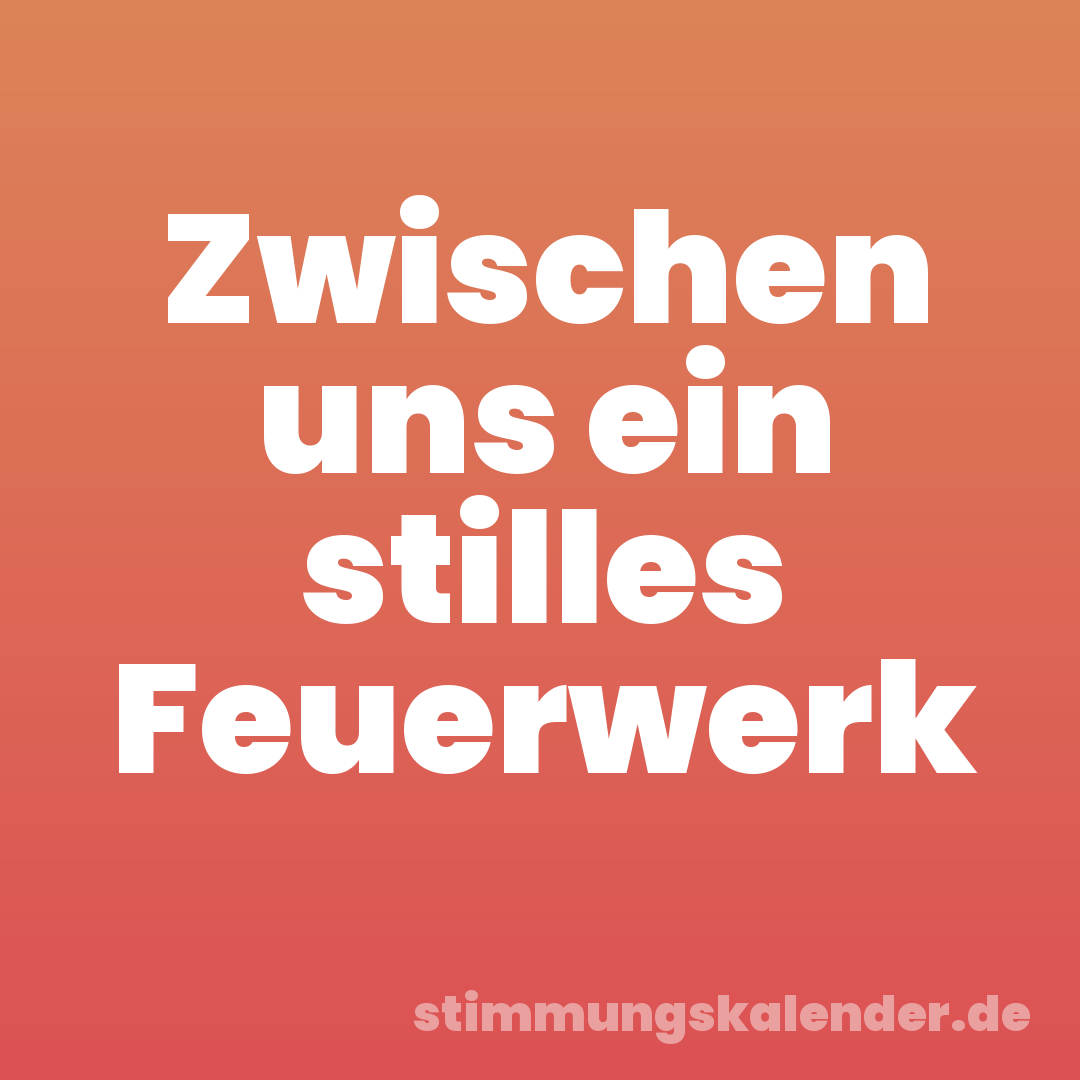 Zwischen uns ein stilles Feuerwerk