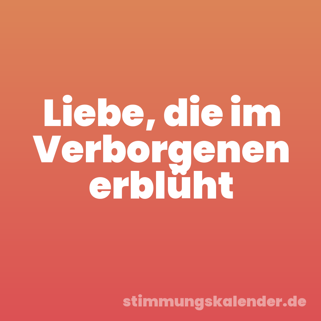 Liebe, die im Verborgenen erblüht