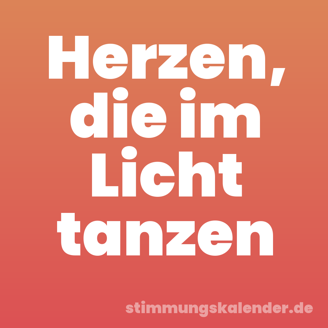 Herzen, die im Licht tanzen
