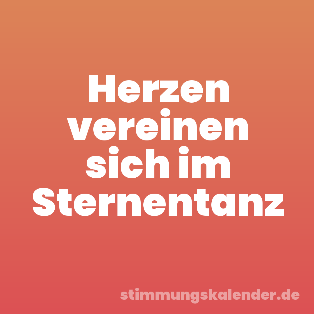 Herzen vereinen sich im Sternentanz