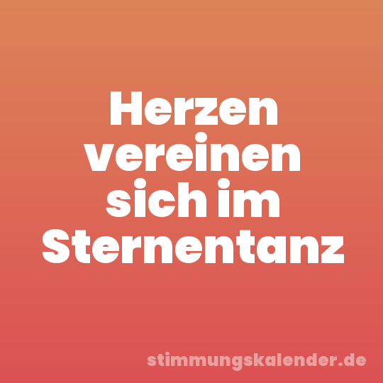 Herzen vereinen sich im Sternentanz