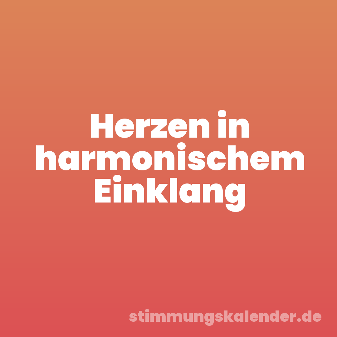 Herzen in harmonischem Einklang