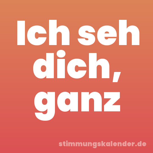 Ich seh dich, ganz