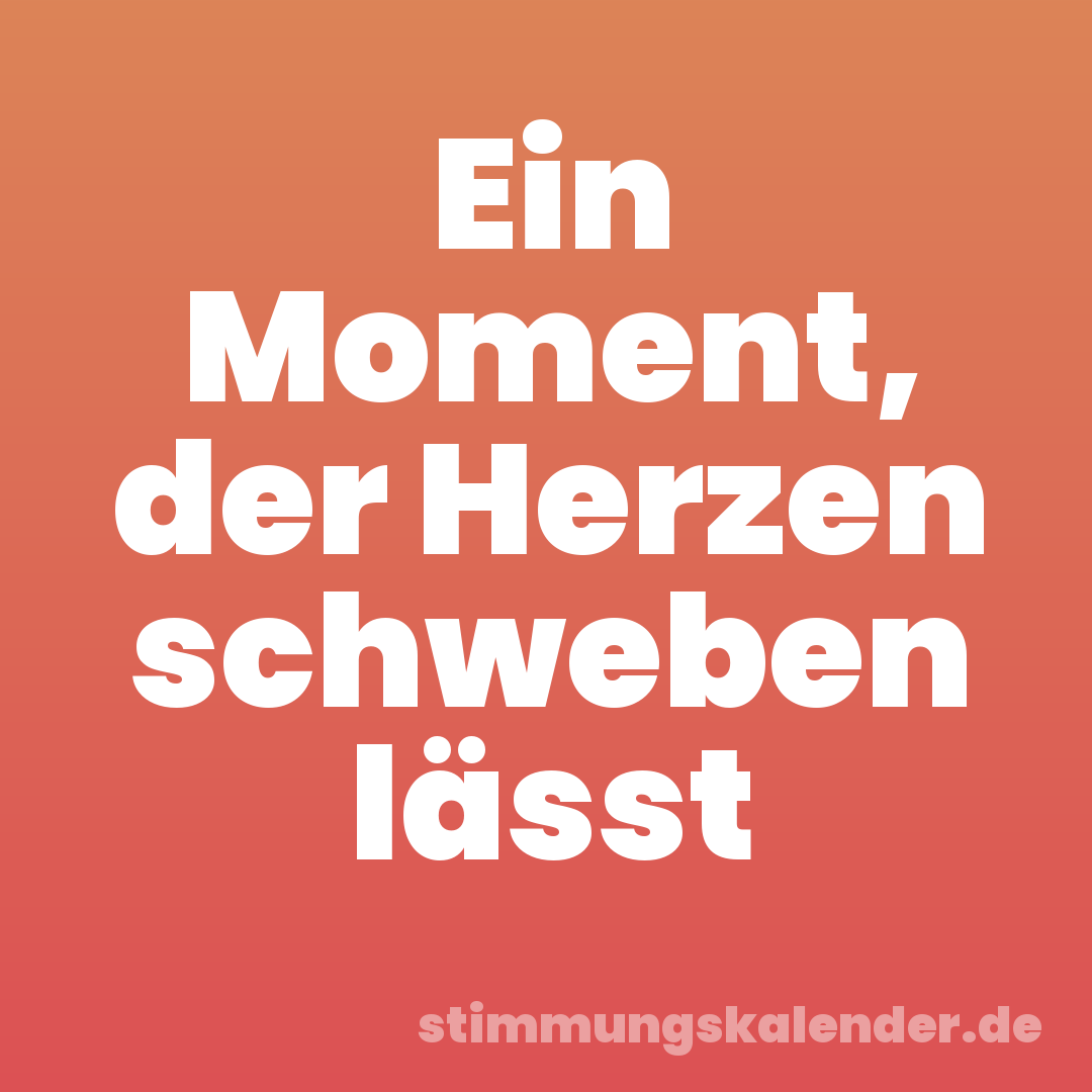 Ein Moment, der Herzen schweben lässt