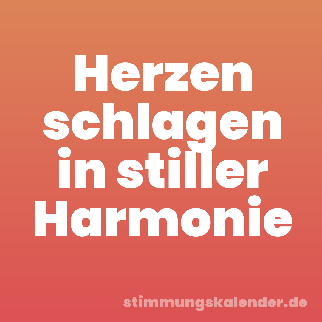 Herzen schlagen in stiller Harmonie